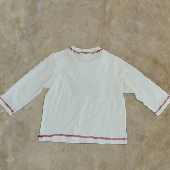 JANIE AND JACK ANTIQUE RED TRUCK WHITE LONG-SLEEVE TEE, SIZE 12-18 MONTHS, NEW! - Picture 9 of 9